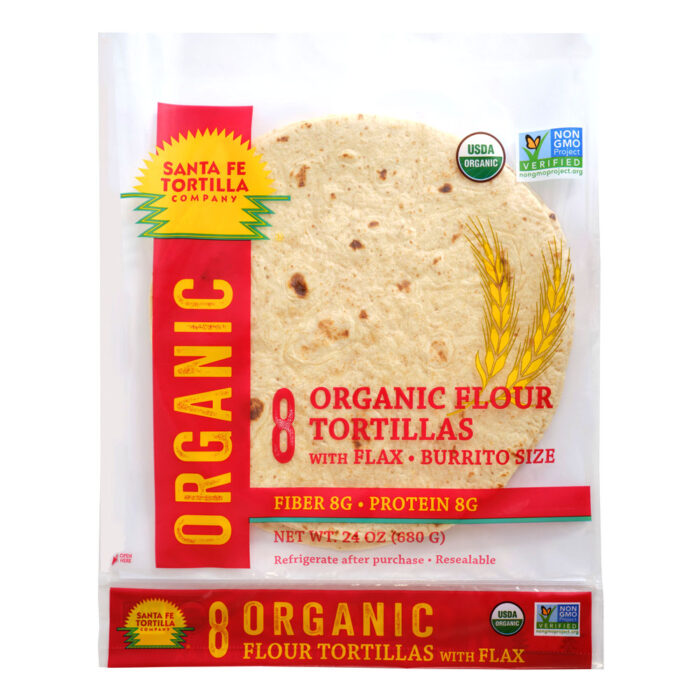 Santa Fe Organics 10” Burrito Tortilla with Flax